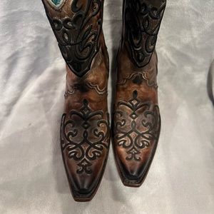Corral Brown Bronze Cord Stitch C3009 Cowgirl boots size 7 1/2